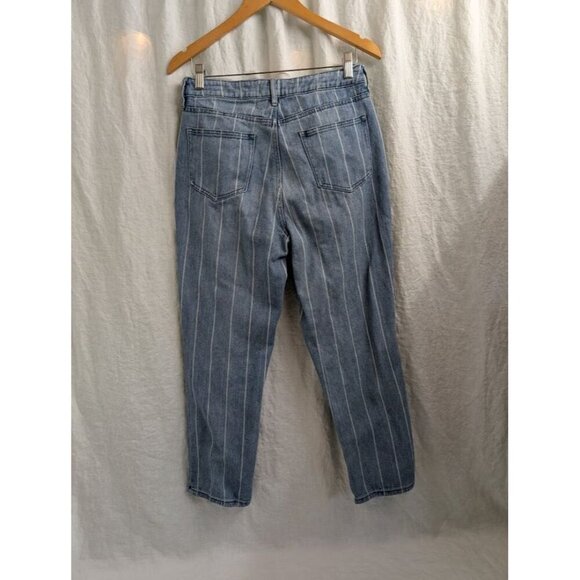 Pacsun Women's Medium-Wash White Striped 90s Y2K Mom Denim Jeans Size 28 S7 - Picture 4 of 10